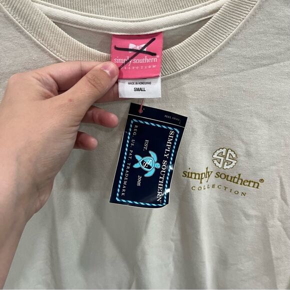 New! Simply Southern Happy Birth Yay Jesus Christmas Long Sleeve Tee Womens S - Picture 3 of 6